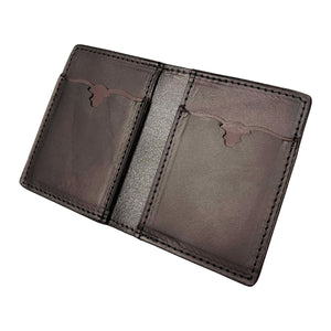 10ID – Boston Leather Bifold Front Pocket Minimalist Wallet with ID Window