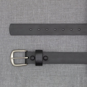 202 – 1.5″ Top Grain Leather Smooth No Line Casual Belt with Domed Tip, Smooth Wide Loop and Snap Off Harness Buckle