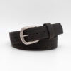 204 – 1.5″ Basketweave Embossed Casual Belt with Domed Tip, Smooth Wide Loop and Snap Off Harness Buckle