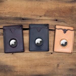 40IDA - Boston Leather Front Pocket Vertical Minimalist Wallet with Smart Tag Pocket