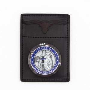 40IDC – Boston Leather Front Pocket Vertical Minimalist Wallet with Coin Pocket