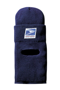 UNISEX Postal rib knit stocking cap with hidden pull down face mask for added comfort during those cold days. Postal Emblem, 100% Acrylic, machine washable for easy care and easy wear