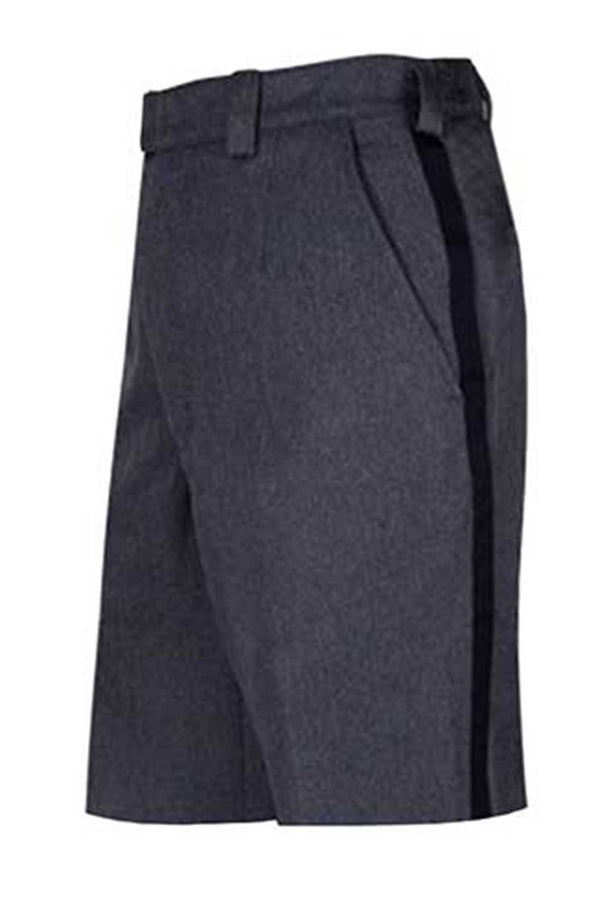 Men's Postal Letter Carrier light weight shorts, plain front belt loop with hook and eye waist band opening, quarter top pockets postal ribbon on out seams of legs. 100% A+ polyester, machine washable, easy care easy wear.