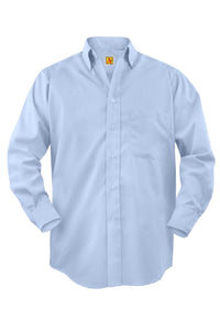 MEN'S Postal dress shirt, long sleeve, pointed button down collar with one pocket.