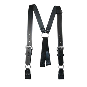 9177ABS – Leather Firefighter Suspenders with ABS Rings