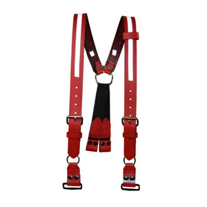 9177ABS – Leather Firefighter Suspenders with ABS Rings