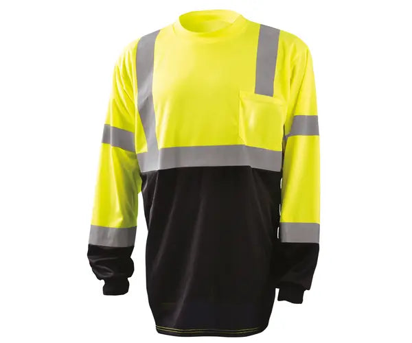 HI VIZ LONG SLEEVE SAFETY T SHIRT PUBLIC WORKS