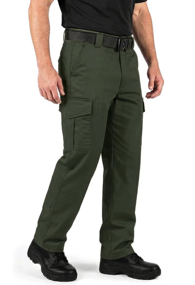 MEN'S POLY-COTTON PANTS WITH CARGO POCKETS