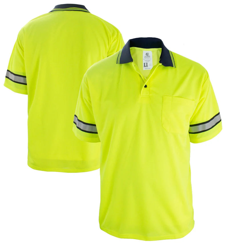 REFLECTIVE POLO SHIRT WITH ID 100% POLYESTER