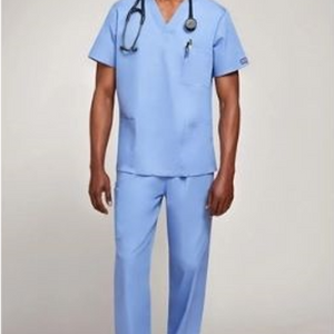 CH Unisex Scrub Set: V-Neck 3- Pocket Top & Drawstring 2- Pocket Cargo Pant