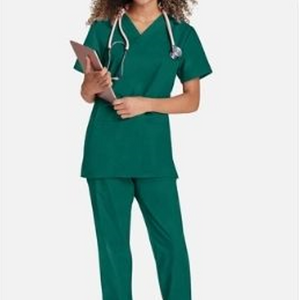 CH Unisex Scrub Set: 2-Pocket VNeck Top & Drawstring Pant