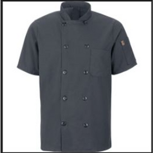 MEN'S SHORT SLEEVE CHEF COAT WITH OILBLOK + MIMIX®