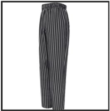 SPUN POLY STRIPED BAGGY CHEF PANT