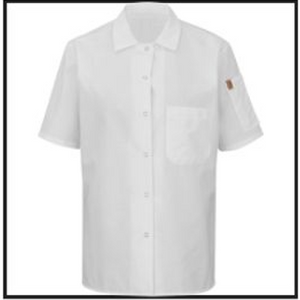 WOMEN'S SHORT SLEEVE COOK SHIRT WITH OILBLOK + MIMIX®