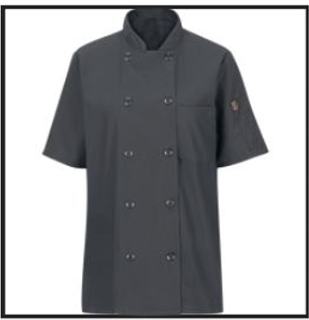 WOMEN'S SHORT SLEEVE CHEF COAT WITH OILBLOK + MIMIX®