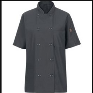 WOMEN'S SHORT SLEEVE CHEF COAT WITH OILBLOK + MIMIX®