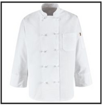 TEN KNOT BUTTON CHEF COAT WITH THERMOMETER POCKET
