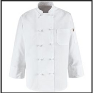 TEN KNOT BUTTON CHEF COAT WITH THERMOMETER POCKET