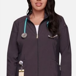 CH Knit Zip Front Warm Up Scrub Jacket