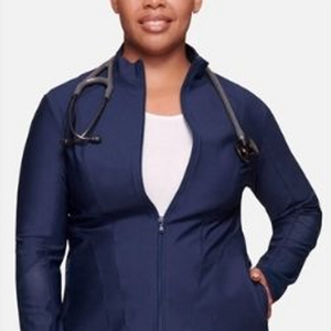 CH Mesh Panel Zip Front Scrub Jacket