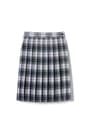 At The Knee Plaid Pleated Skirt