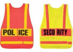 Lime Fabric Vest, Orange Stripes