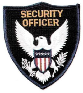 Security Officer Gold & White On Black