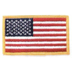 Rectangular Flag, Gold Border