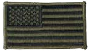 Usa Flag Patch, Olive Drab/Black Velcro Back
