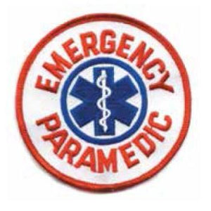 Paramedic Patch Blue On White 4" X 11"