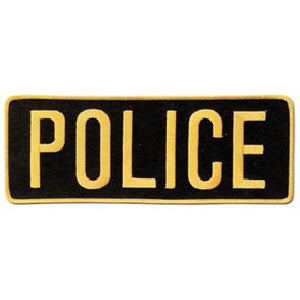 Police Patch 4" X 11"