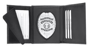 Hidden Badge RFID Wallet, Oval Cut