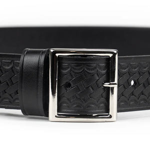 Basket Weave Leather 1.5" Trouser Duty Belt