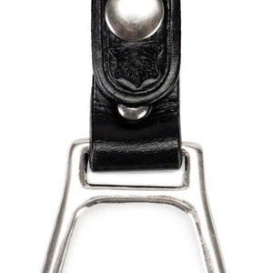 Basket Weave Leather Ring Flashlight Holder