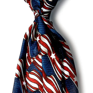 United States Postal Service Window Retail Clerk Stars & Stripes Clip On Tie 20"