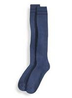 Postal Over The Calf Postal Blue with Navy Blue Stripes Socks