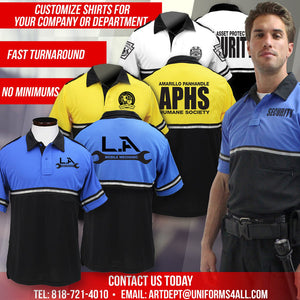 First Class Two Tone Police Bike patrol Shirt with Zipper Pocket with ID