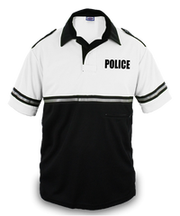 First Class Two Tone Police Bike patrol Shirt with Zipper Pocket with ID