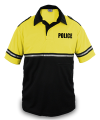 First Class Two Tone Police Bike patrol Shirt with Zipper Pocket with ID