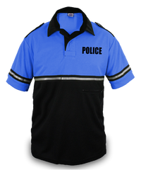 First Class Two Tone Police Bike patrol Shirt with Zipper Pocket with ID