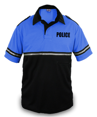 First Class Two Tone Police Bike patrol Shirt with Zipper Pocket with ID