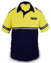 First Class Two Tone Police Bike patrol Shirt with Zipper Pocket with ID