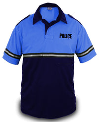 First Class Two Tone Police Bike patrol Shirt with Zipper Pocket with ID