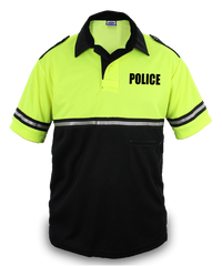 First Class Two Tone Police Bike patrol Shirt with Zipper Pocket with ID