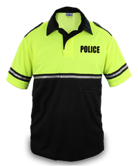 First Class Two Tone Police Bike patrol Shirt with Zipper Pocket with ID