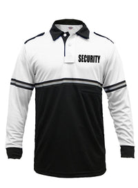 Two Tone Security Long Sleeve Bike Patrol Shirt With Zipper Pocket