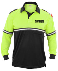 Two Tone Security Long Sleeve Bike Patrol Shirt With Zipper Pocket